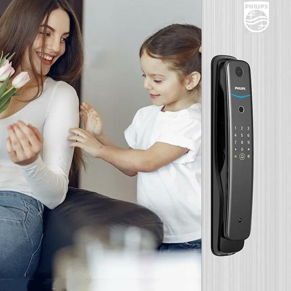 Khóa thông minh PHILIPS DDL702-1HW - Chuông hình hiện đại