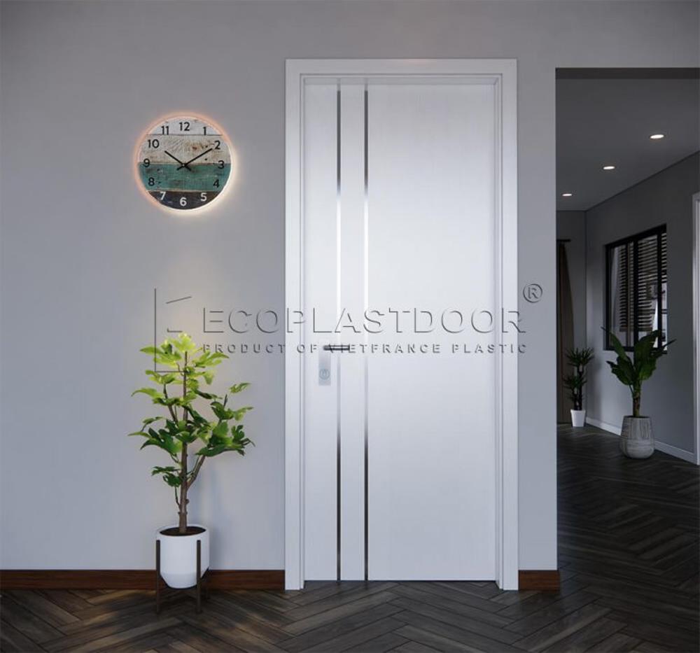Cửa Gỗ Composite Cao Cấp - Mẫu Chỉ Nhôm